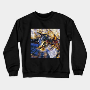 Cat Staring Into The Far End Crewneck Sweatshirt